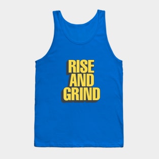 Rise and Grind by The Motivated Type in Blue Yellow and Black Tank Top